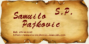 Samuilo Pajković vizit kartica